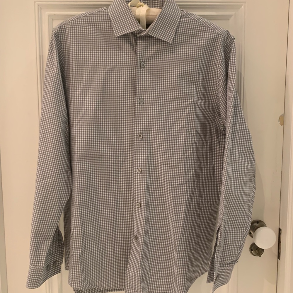 Unlisted Kenneth Cole Men’s Gray Checkered Shirt
